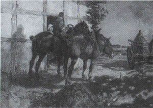 Aufbruch Zur Feldarbeit by Franz Kiederich