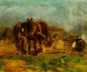 A Peasant Encampment by Franz Kiederich