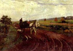A Wagon In A Rural Landscape A Wagon In A Rural Landscape