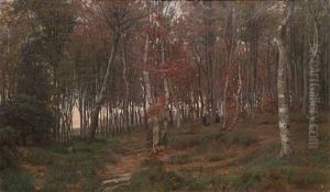 Skogsinterior by Kitty (Christine) Lange Kielland