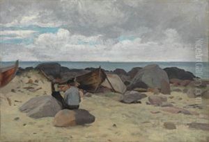 Hummerfiskere Pa Jaeren by Kitty (Christine) Lange Kielland