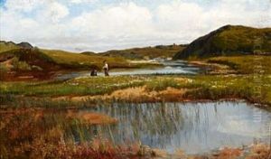 Fra Rondane (torvskjaering) by Kitty (Christine) Lange Kielland