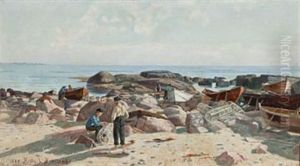 Fra Jaeren. Hummerfiskere by Kitty (Christine) Lange Kielland