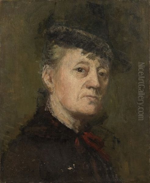 Self-portrait by Kitty (Christine) Lange Kielland