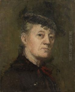 Self-portrait by Kitty (Christine) Lange Kielland