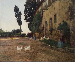 Casa Di Contadini (fauglia) - Farmer House by Giorgio Kienerk