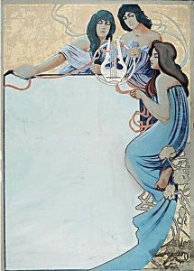 "tre Donne Con Lira" (inizio '900) by Antonio Bauzon