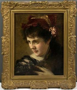 Woman In Lace by Conrad Kiesel