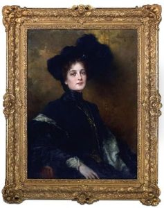 Portrait Of Lady In Black by Conrad Kiesel