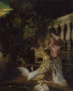 Feeding The Swans by Conrad Kiesel
