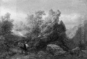 Wanderer Im Gebirge