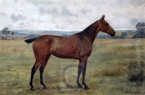 A Chestnut Hunter In A Landscape