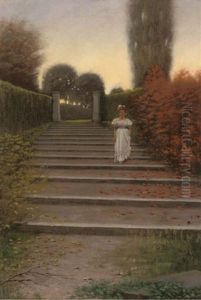 An Evening Stroll by George Goodwin Kilburne