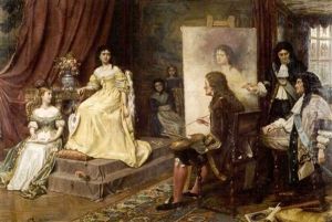 Sir Peter Lely Paints Mary Of Modena, Duchess Of York by George Goodwin Kilburne