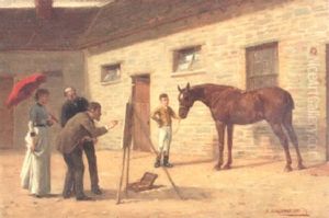 Painting The Favourite by George Goodwin Kilburne
