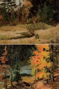 River View (+ Lake View; 2 Works) by Andrew Wilkie Kilgour