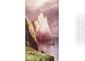 Channel Islands - Figures On A Rocky Coast With Lobster Pots by Sarah Louise Kilpack
