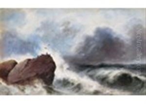 Channel Islands - Mount Orgueil Castle, Jersey; A Stormy Day (a Pair) by Sarah Louise Kilpack