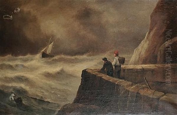 Fishing Boat Caught In A Storm - view 1