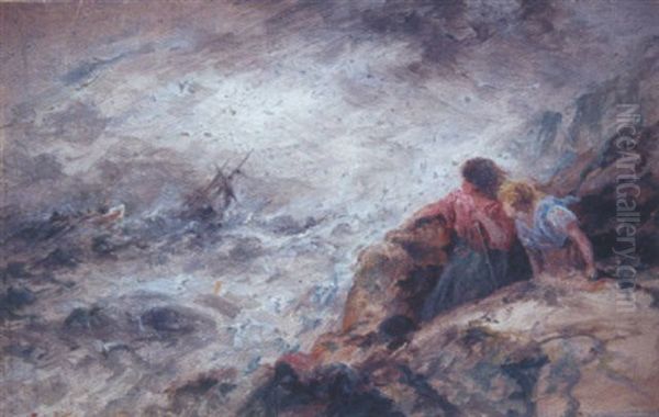 Watching The Shipwreck From The Rocks - view 1
