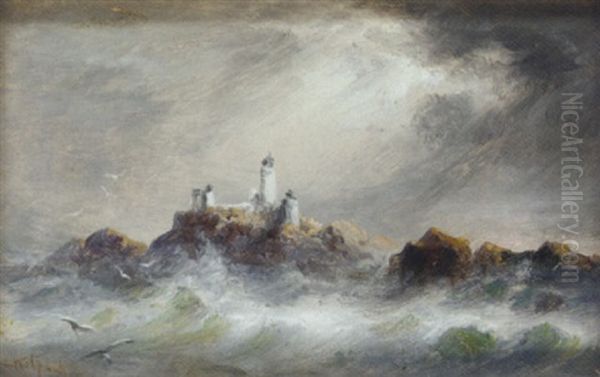A Channel Island Lighthouse (la Corbiere?) - view 1