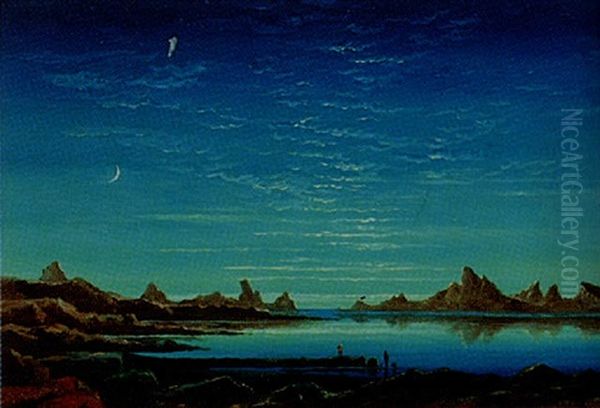 Moonlit Beach Scene - view 1