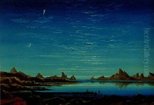 Moonlit Beach Scene
