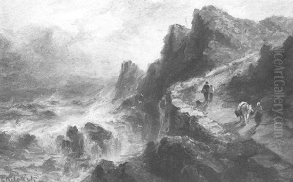 On The Causeway At Sark With A Storm Brewing - view 1