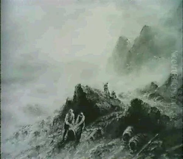 Recovering Barrels During A Storm - view 1