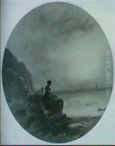 Keeping Watch [&] A Coastal Scene [both Circular- Shaped] - view 1