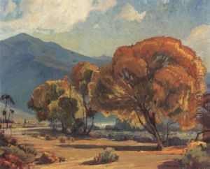 Cottonwoods, Owens Valley (no.596) by Aaron Edward Kilpatrick