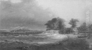 Portland Harbor With View Toward Fort Gorges