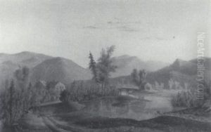 View Of The Panther River, Raymond, Maine by Charles Frederick Kimball