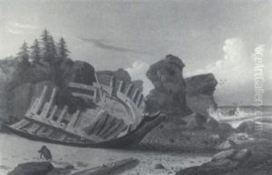 Beached Wreck by Charles Frederick Kimball