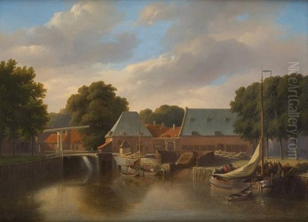 Barges Devant L'ecluse - view 1