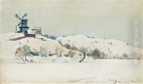 Winter Scene From Barnangen, Stockholm - view 1