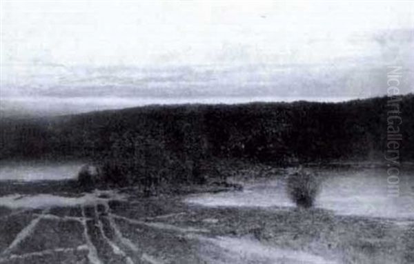 Skymning Over Varvinterlandskap - view 1