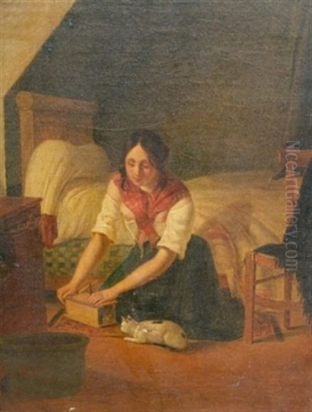 Girl With Cat (+ Girl On A Bed; 2 Works) - view 1