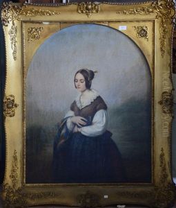 Jeune Femme Au Chale by Marie Adelaide (Adele) Kindt