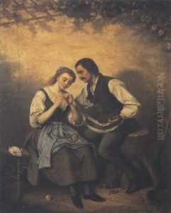 An Attentive Admirer by Marie Adelaide (Adele) Kindt