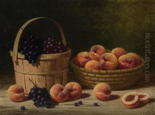 Still Life With Baskets, Peaches, And Grapes - view 1