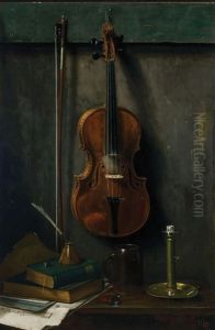 Still Life With Violin by Albert Francis King