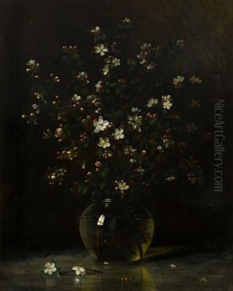 Vase Of Apple Blossoms - view 1