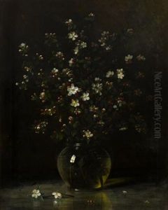 Vase Of Apple Blossoms by Albert Francis King