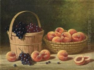 Basket Of Grapes And Peaches Basket Of Grapes And Peaches