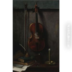 Still Life With Violin by Albert Francis King