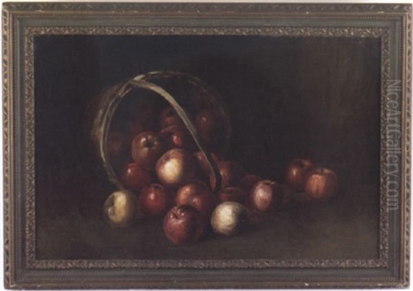 Still Life Of Apples In A Basket - view 1