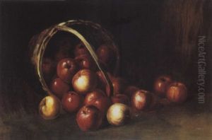 Apples Spilling From A Basket by Albert Francis King