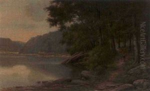 Western Pennsylvania River Landscape With A Figure Western Pennsylvania River Landscape With A Figure