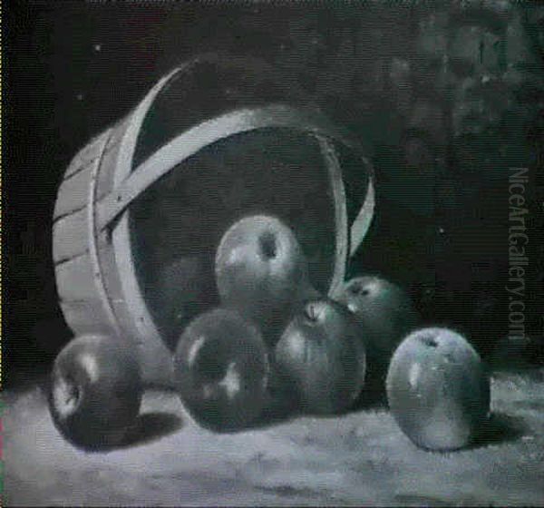 Apples By An Overturned Basket - view 1